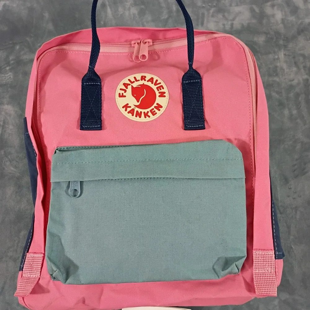Fjallraven Kanken Classic Backpack Pink Navy Blue Sage Green 02351 SMU